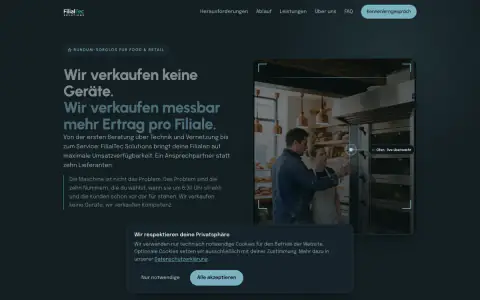 Startseite von FilialTec