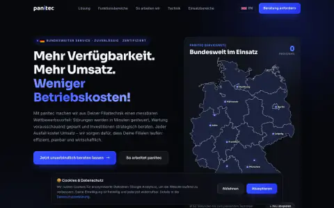 Startseite von panitec